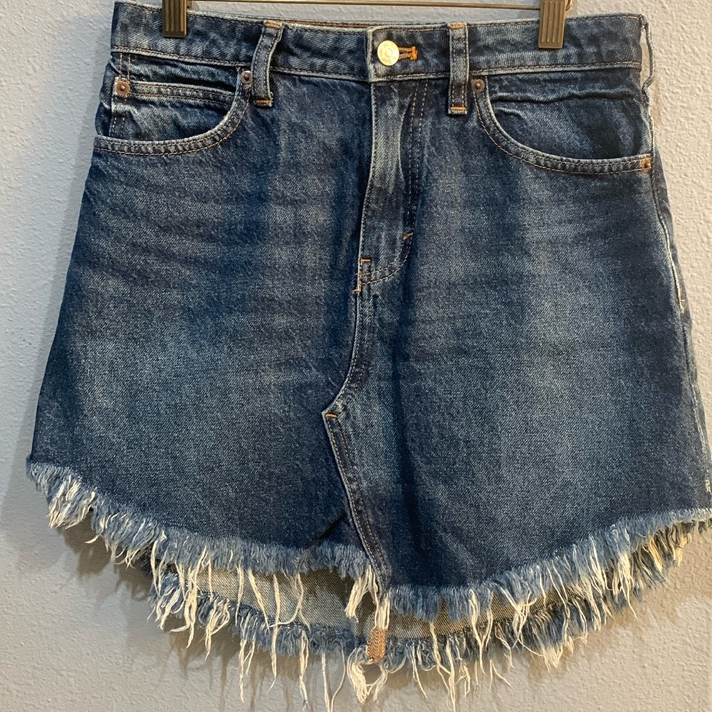 Free people denim mini skirt size 26 or size 2